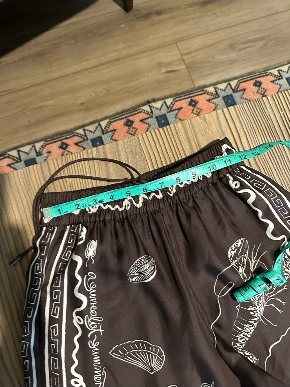 ALÉMAIS Brown Silk Printed Wide Leg Pants Size US 2 - Picture 14 of 14